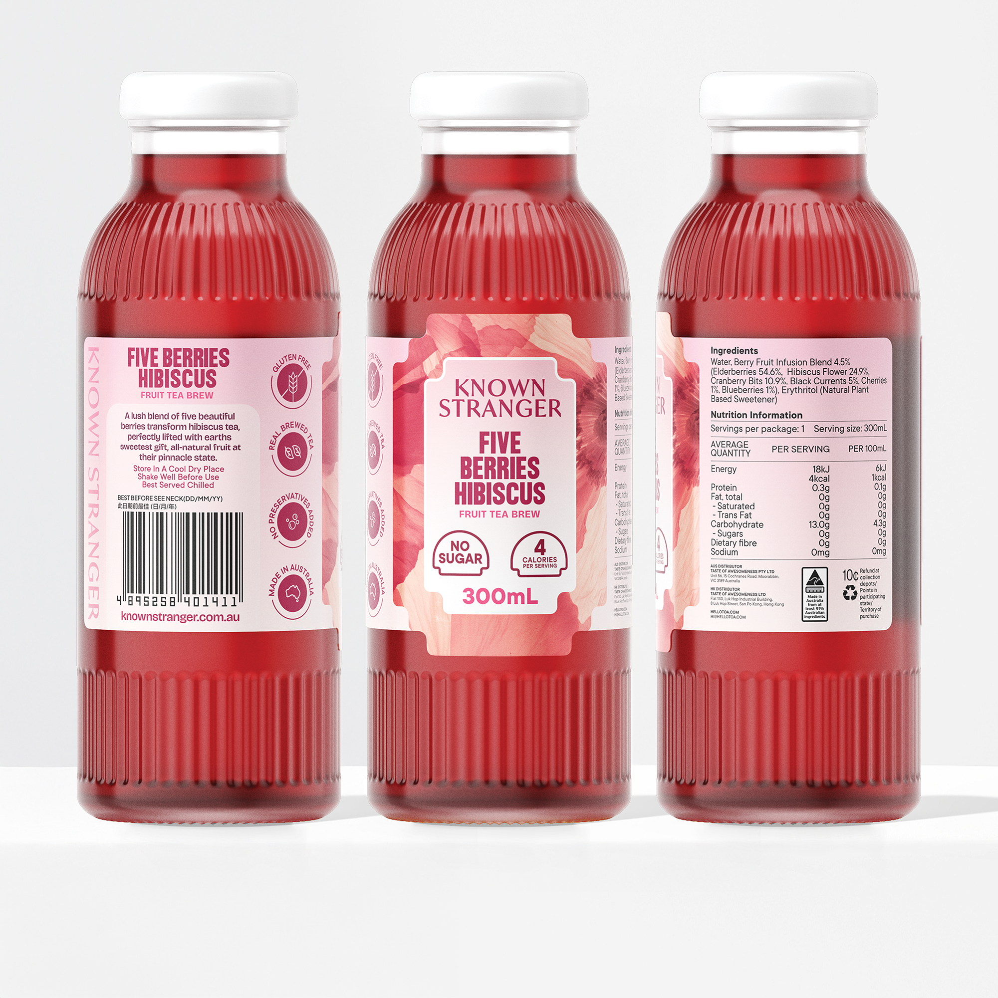 Five Berries Hibiscus Fruit Tea Brew