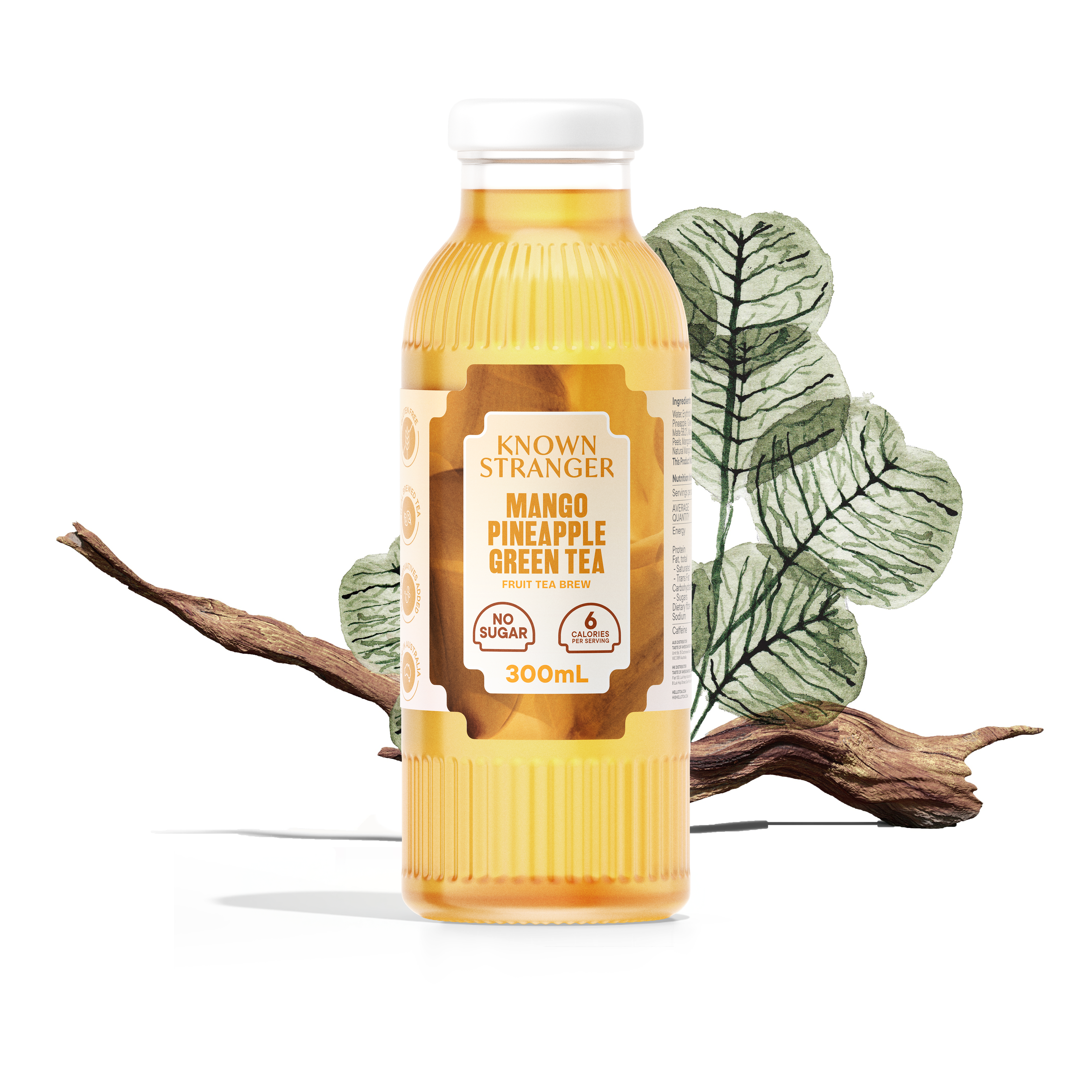 Mango Pineapple Green Mate Fruit Tea Brew