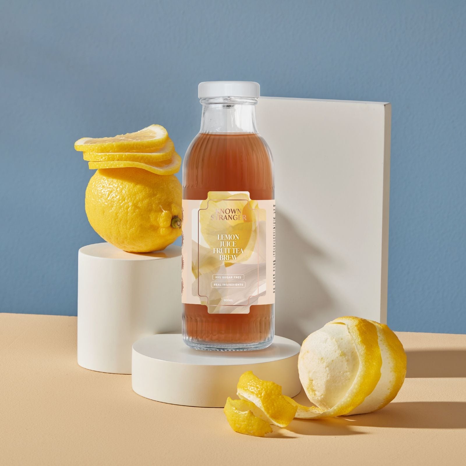 Zest Up Your Day with Known Stranger Real Lemon Juice Fruit Iced Tea, 97% Sugar-Free - Taste of Awesomeness