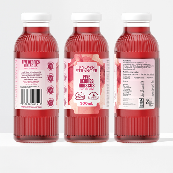 Five Berries Hibiscus Fruit Tea Brew