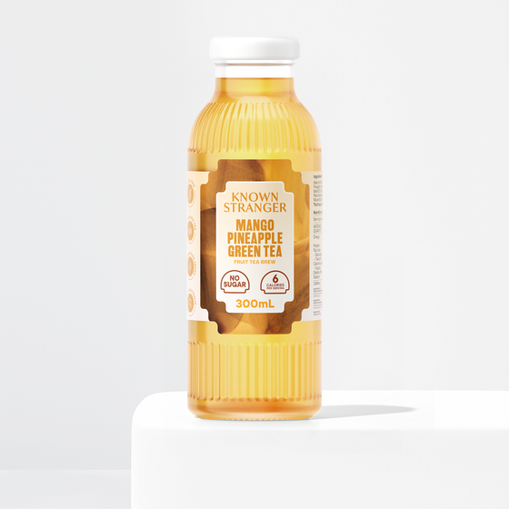 Mango Pineapple Green Mate Fruit Tea Brew
