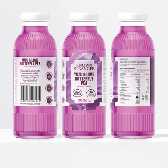 Yuzu & Lime Butterfly Pea Fruit Tea Brew