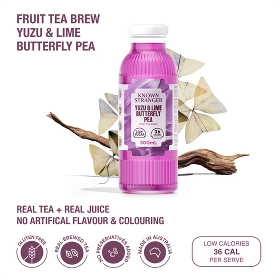 Yuzu & Lime Butterfly Pea Fruit Tea Brew