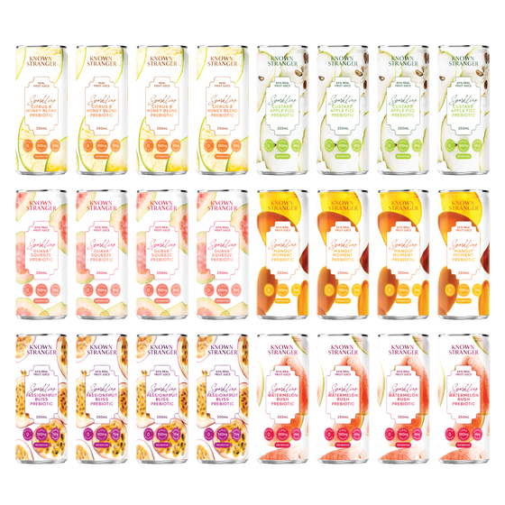 Prebiotic Sparkling Juice - 6 Flavours 24 Cans
