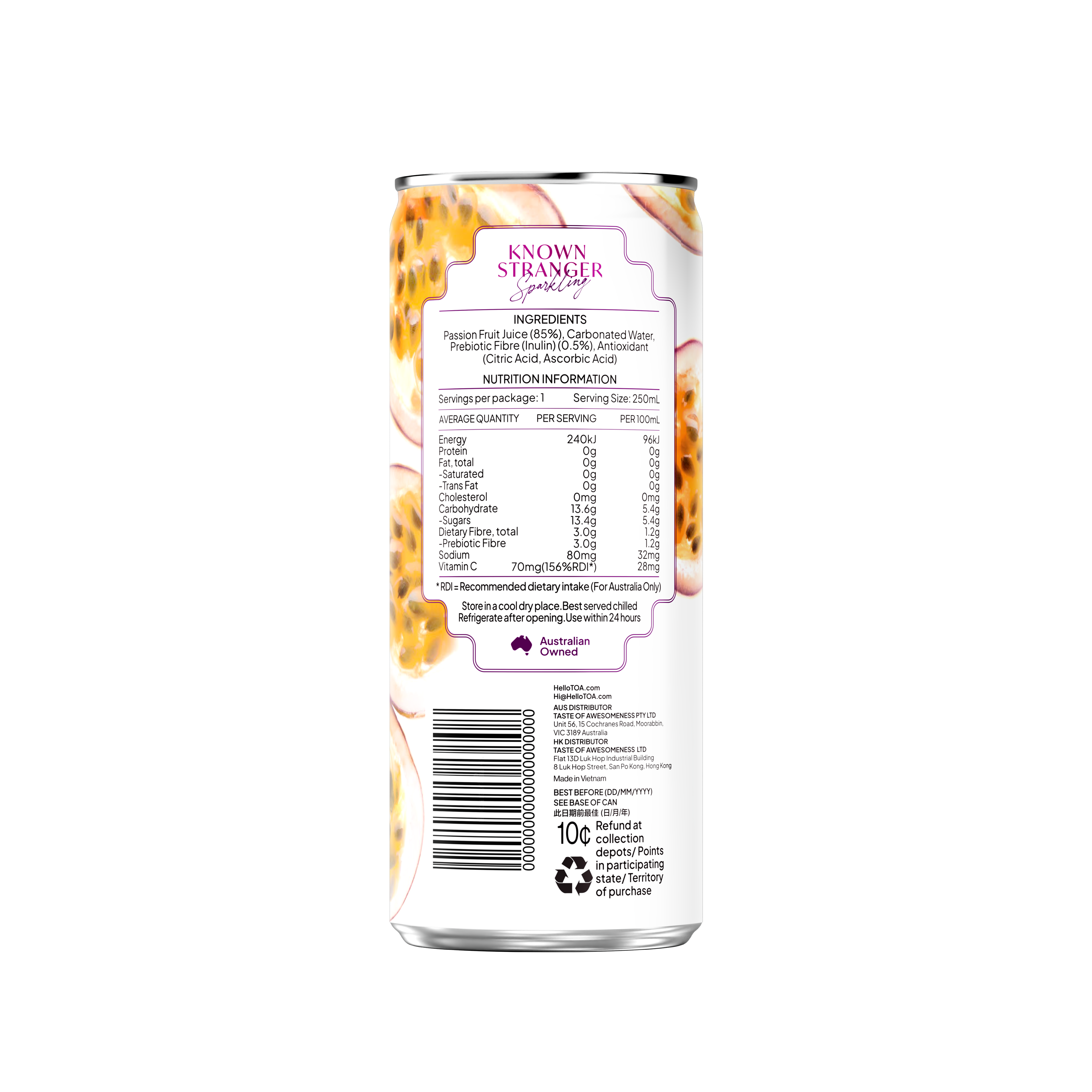 Prebiotic Sparkling Juice - Passionfruit Bliss